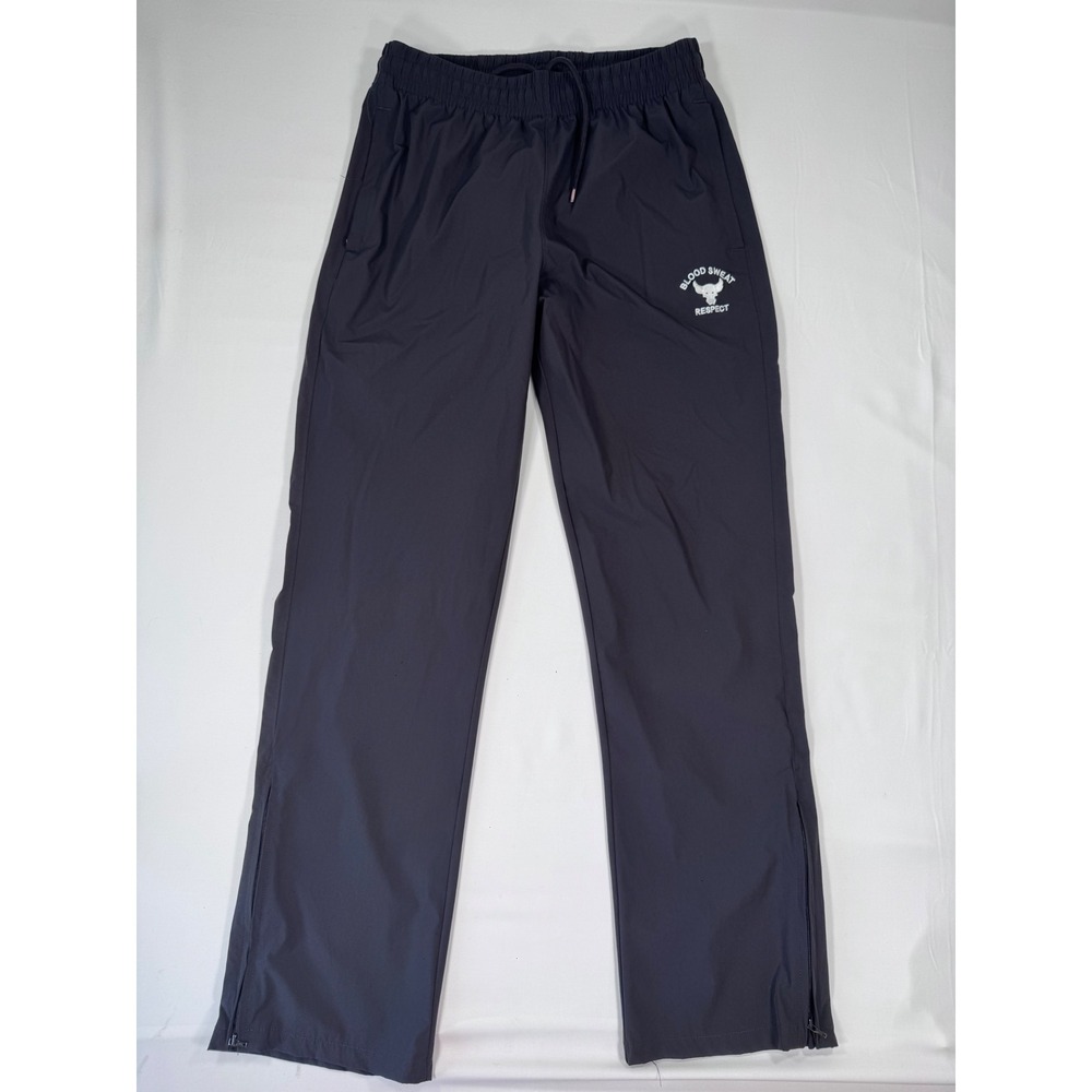 Under Armour Pants Performance Project Rock Mens L Bull Blood Sweat Respect Gray